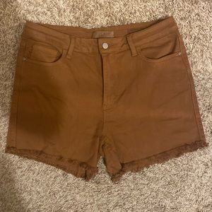 XL Judy blue brown shorts NWOT